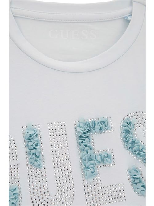 T-shirt con logo di strass GUESS | J6GI07K6YW4/A70N